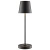 Brilliant lampa stołowa Elora z czarnym stożkowym kloszem LED 2700 Kelvin, ciepła biel