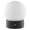 Brilliant, lampka biurkowa LED Dori, biały kulisty klosz, ciepłe światło 2700 Kelvin