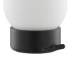 Brilliant, lampka biurkowa LED Dori, biały kulisty klosz, ciepłe światło 2700 Kelvin