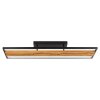 Brilliant lampa sufitowa Thunder, panel z ciemnego drewna, LED 3000 Kelvin ciepła biel