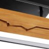 Brilliant lampa sufitowa Thunder, panel z ciemnego drewna, LED 3000 Kelvin ciepła biel