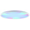 Brilliant, płaski plafon LED Lumaro RGB, ściemniany pilotem, 4000 Kelvin, neutralna biel