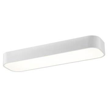 Brilliant, płaski biały plafon LED Corvato, regulowana barwa światła 2700-6500 Kelvin