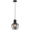 Brilliant lampa wisząca Ligari z przydymionym szklanym kloszem w kształcie kropli