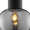 Brilliant Leuchten, lampa sufitowa Ligari z przydymionym szklanym kloszem w kształcie kropli