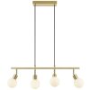 Brilliant Leuchten lampa wisząca Jorge, z 4 białymi szklanymi kloszami, długość 12,5 cm