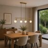 Brilliant Leuchten lampa wisząca Jorge, z 4 białymi szklanymi kloszami, długość 12,5 cm