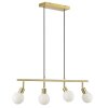 Brilliant Leuchten lampa wisząca Jorge, z 4 białymi szklanymi kloszami, długość 12,5 cm