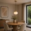 Brilliant lampa wisząca Fanny z kulistą formą oraz mosiężnym detalem