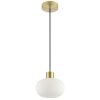 Brilliant lampa wisząca Fanny z kulistą formą oraz mosiężnym detalem