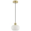 Brilliant lampa wisząca Fanny z kulistą formą oraz mosiężnym detalem