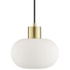Brilliant lampa wisząca Fanny z kulistą formą oraz mosiężnym detalem