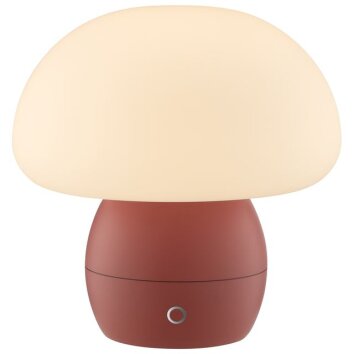Brilliant LED lampka stołowa Dupos w kształcie grzybka, 2700 Kelvin, ciepłe światło