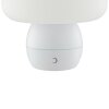 Brilliant, biała lampa stołowa Dupos w kształcie grzyba, LED 2700 Kelvin ciepła biel
