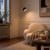 Brilliant Leuchten, nowoczesna lampa łukowa Helen z półkulistym czarnym metalowym kloszem