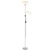 Brilliant lampa stojąca Spari do czytania z 2 stożkowymi kloszami o średnicy 25 cm