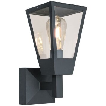 Brilliant kinkiet zewnętrzny Westcliff, trapezowa latarnia antracytowa, IP44