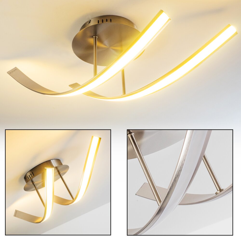 Lampa Sufitowa Aranu LED Stal nierdzewna, Nikiel matowy, 2-punktowe main product photo