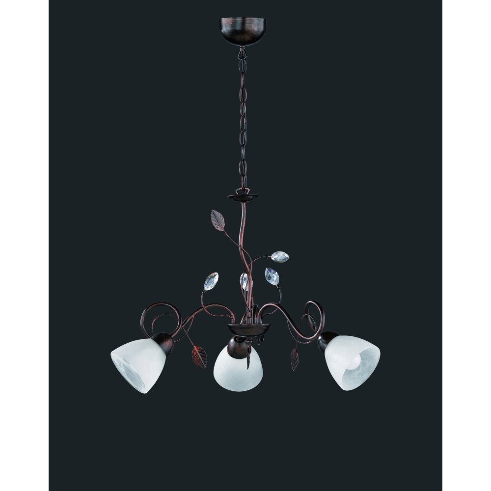 Trio-Leuchten Traditio Lampa Wisząca Ciemnobrązowy, Rdzawy, 3-punktowe main product photo