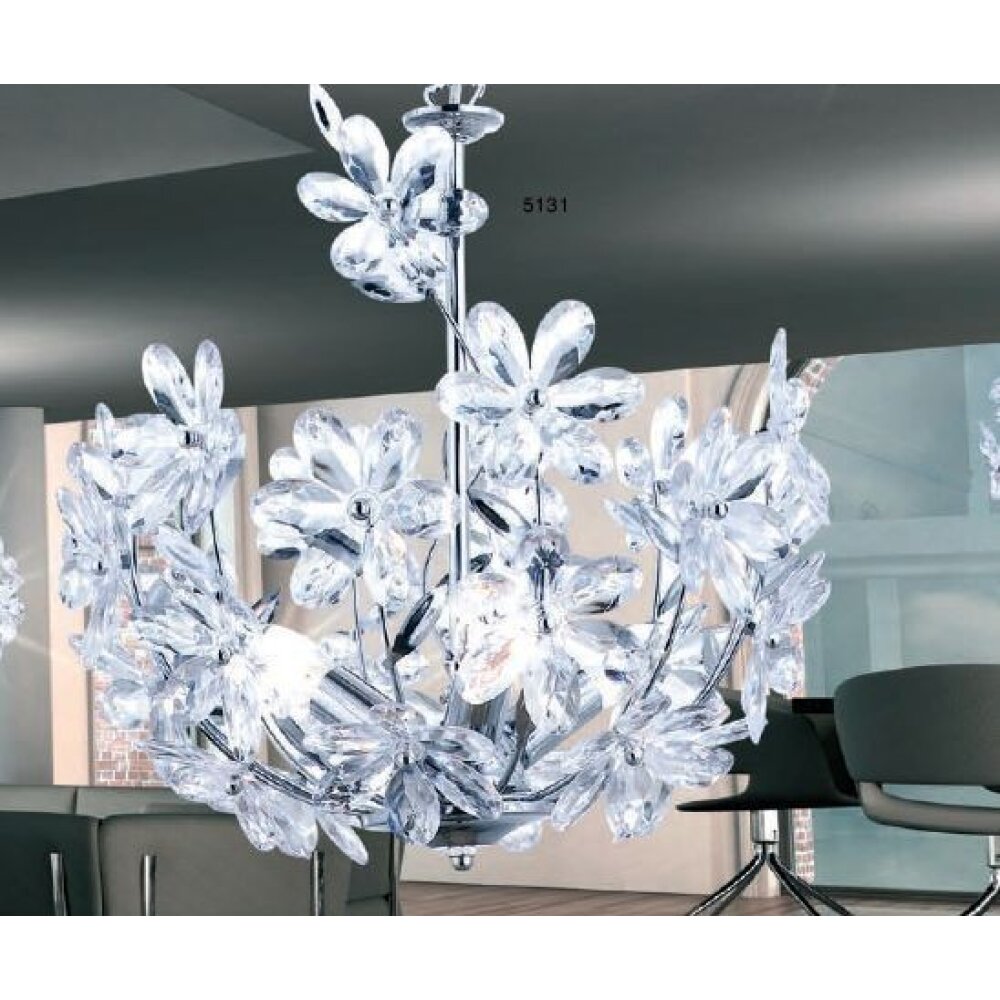 Globo JULIANA lampa wisząca Chrom, Przezroczysty, 3-punktowe main product photo