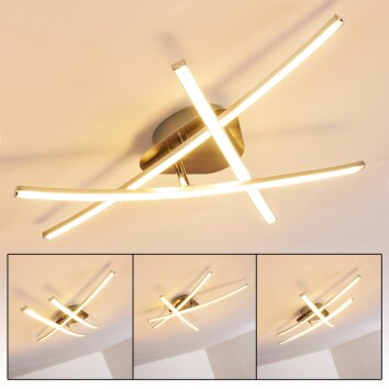 Deneb Lampa Sufitowa LED nikiel matowy, 3-punktowe