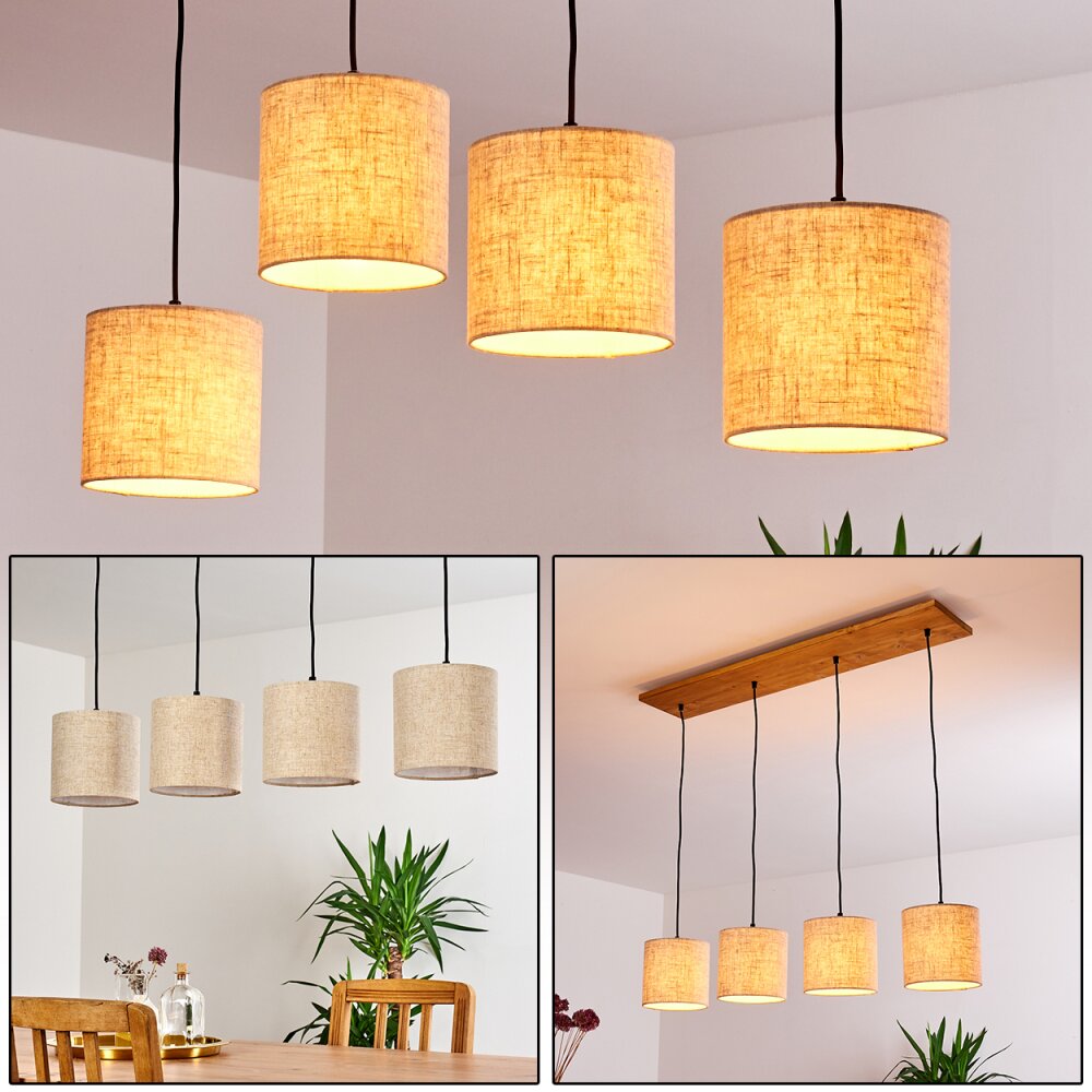 Shiburg Lampa Wisząca Jasne drewno, 4-punktowe main product photo