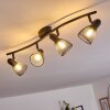 Malawi Lampa Sufitowa czarny, 4-punktowe
