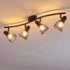 Malawi Lampa Sufitowa czarny, 4-punktowe
