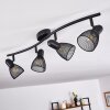 Malawi Lampa Sufitowa czarny, 4-punktowe