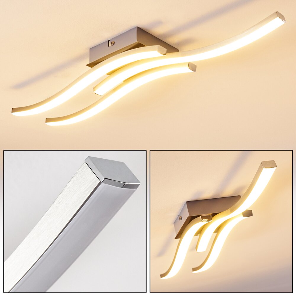Letala Lampa Sufitowa LED Chrom, Nikiel matowy, 3-punktowe main product photo