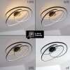 Chute Lampa Sufitowa LED Czarny, 1-punktowy