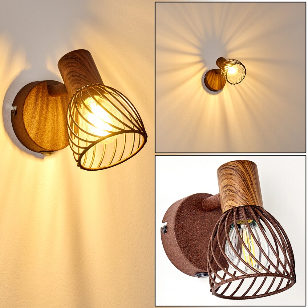 Lampa ścienna Arjen Ciemne drewno, Rdzawy, 1-punktowy main product photo