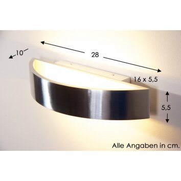 Helestra YONA lampa ścienna LED Aluminium, 2-punktowe