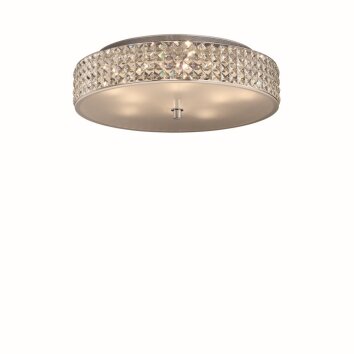 Ideal Lux ROMA Lampa Sufitowa Chrom, Kryształowa, 9-punktowe