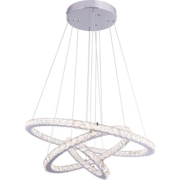 Globo MARILYN I Lampa Wisząca Chrom, Kryształowa, 1-punktowy, Zdalne sterowanie