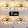 Gordola Lampa Sufitowa LED stal szczotkowana, 6-punktowe