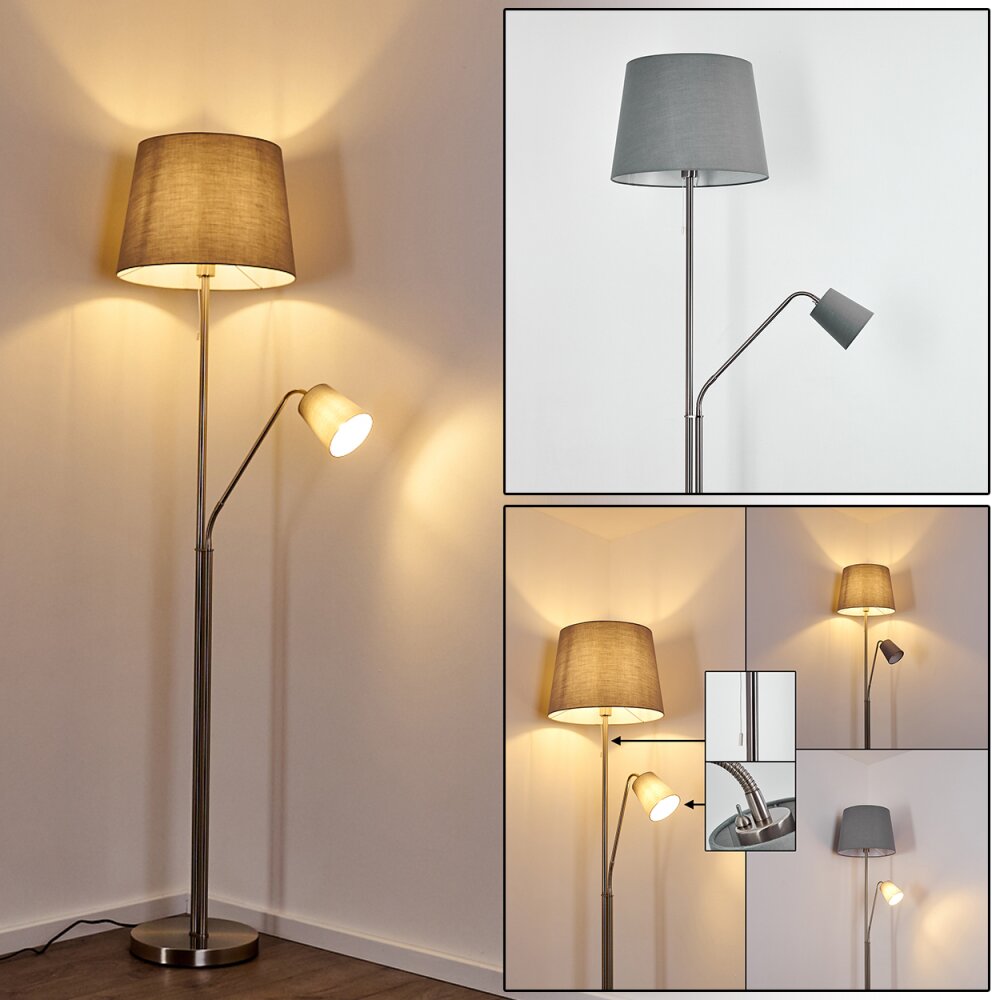 Gunstock Lampa Stojąca Nikiel matowy, 2-punktowe main product photo