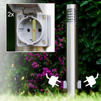 Dakar słupek ogrodowy stal nierdzewna, 1-punktowy