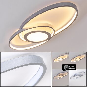 Chunky Lampa Sufitowa LED Srebrny, 1-punktowy