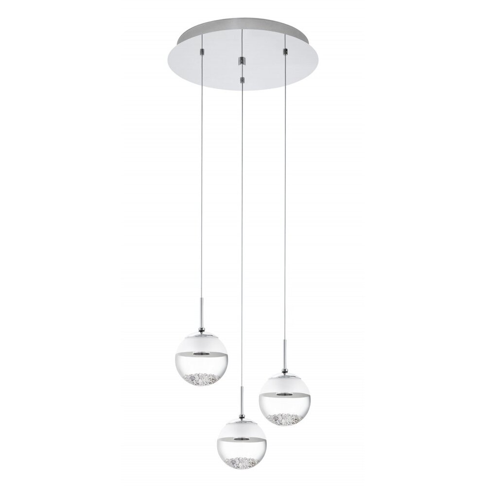 Eglo MONTEFIO 1 lampa wisząca LED Chrom, Kryształowa, 3-punktowe main product photo