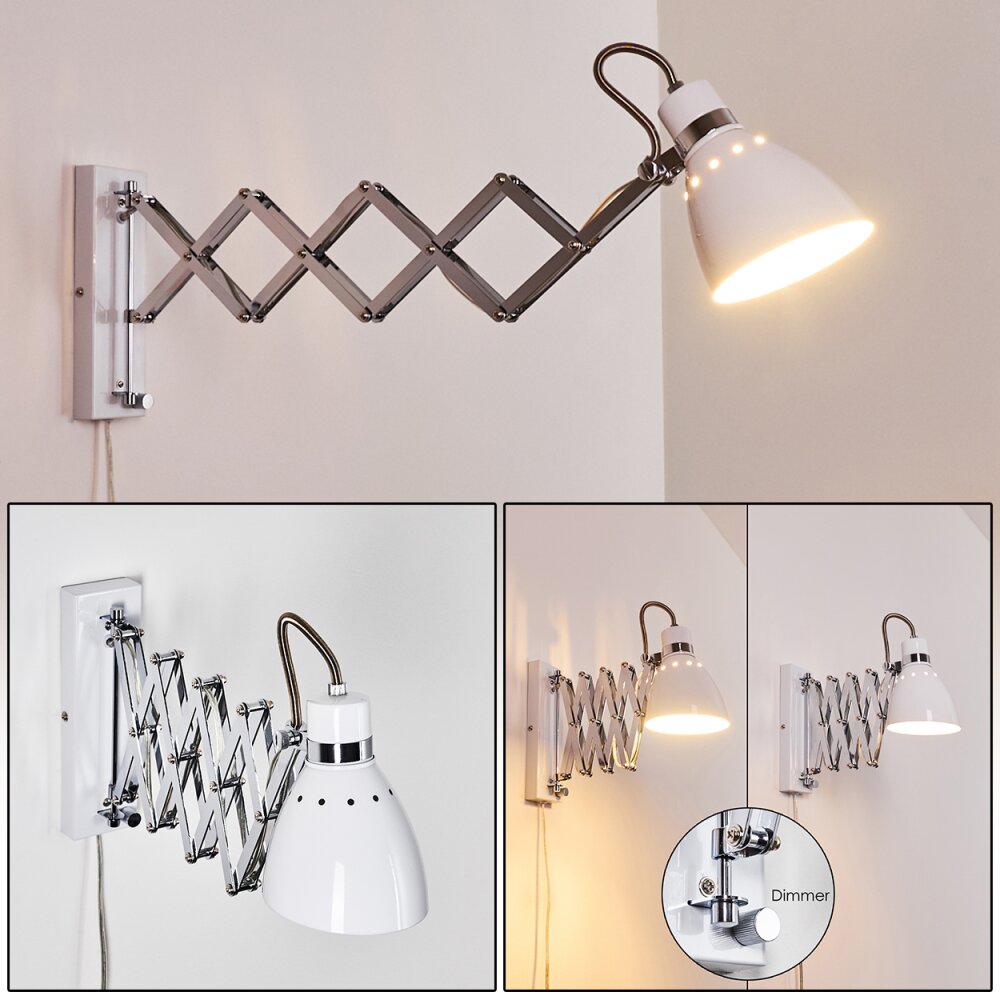 Stranderott Lampa ścienna Chrom, Biały, 1-punktowy main product photo