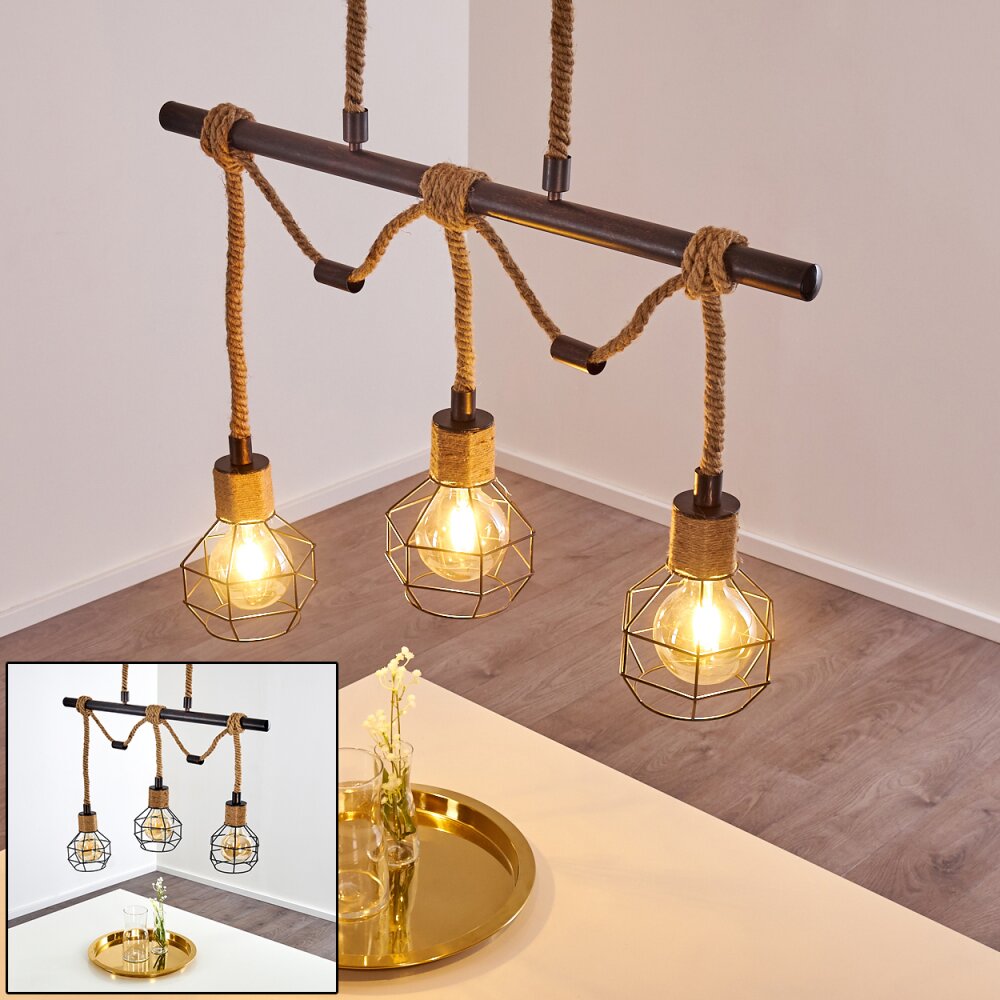 Bangui Lampa Wisząca Brązowy, Czarny, 3-punktowe main product photo