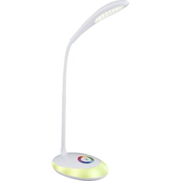 Globo MINEA Lampa stołowa LED Biały, 1-punktowy, Zmieniacz kolorów