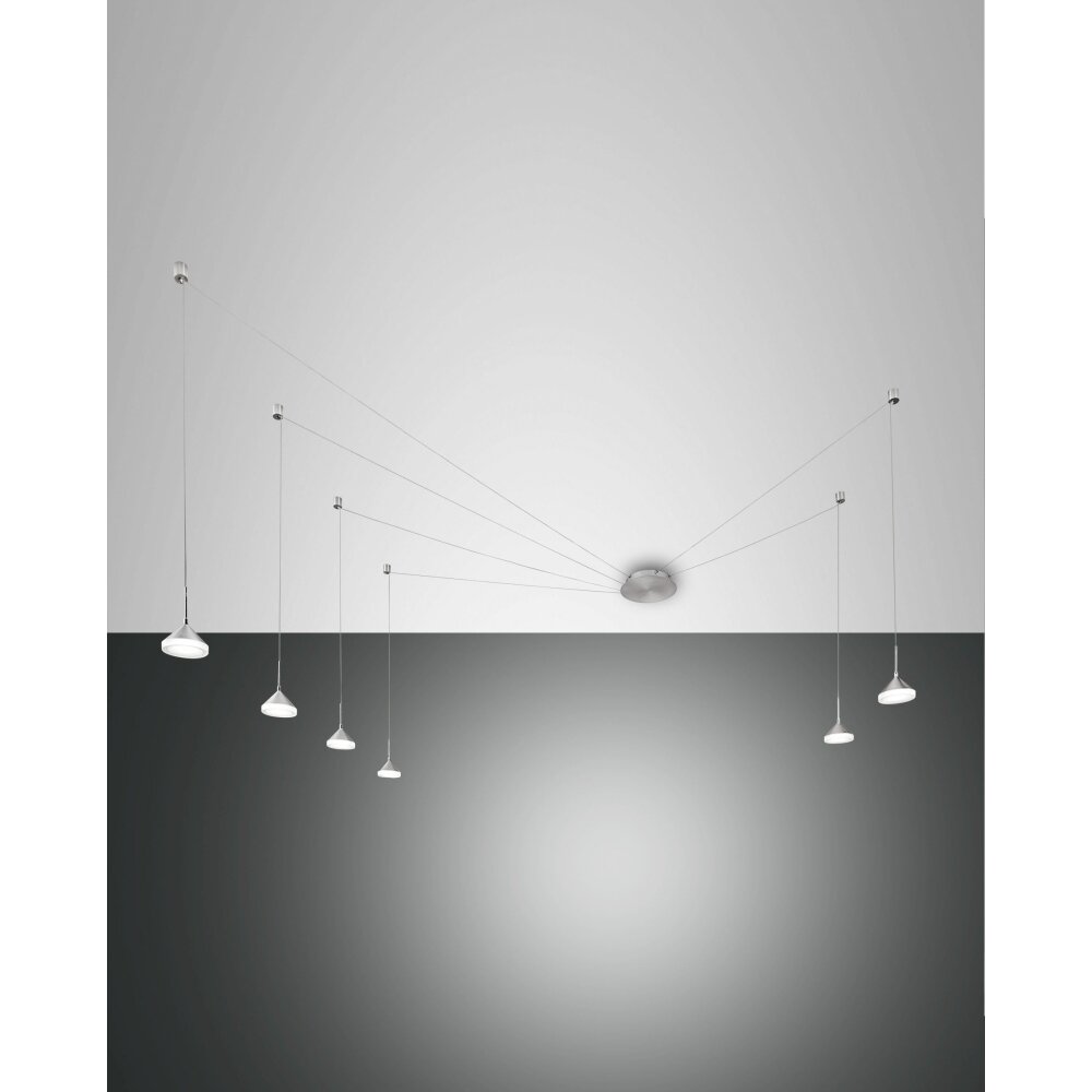 Fabas Luce Isabella Lampa Wisząca LED Chrom, Nikiel matowy, 6-punktowe main product photo