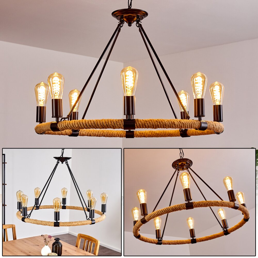 Riekje Lampa Wisząca Brązowy, Czarny, 8-punktowe main product photo