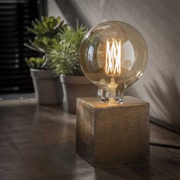 LEMELE Lampa stołowa Brązowy, 1-punktowy LEMELE Lampa stołowa Brązowy, 1-punktowy