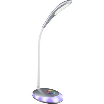 Globo MINEA Lampa stołowa LED Srebrny, 1-punktowy, Zmieniacz kolorów