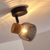 Lampa Sufitowa Grongroft Jasne drewno, Czarny, 1-punktowy