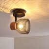 Lampa Sufitowa Grongroft Jasne drewno, Czarny, 1-punktowy