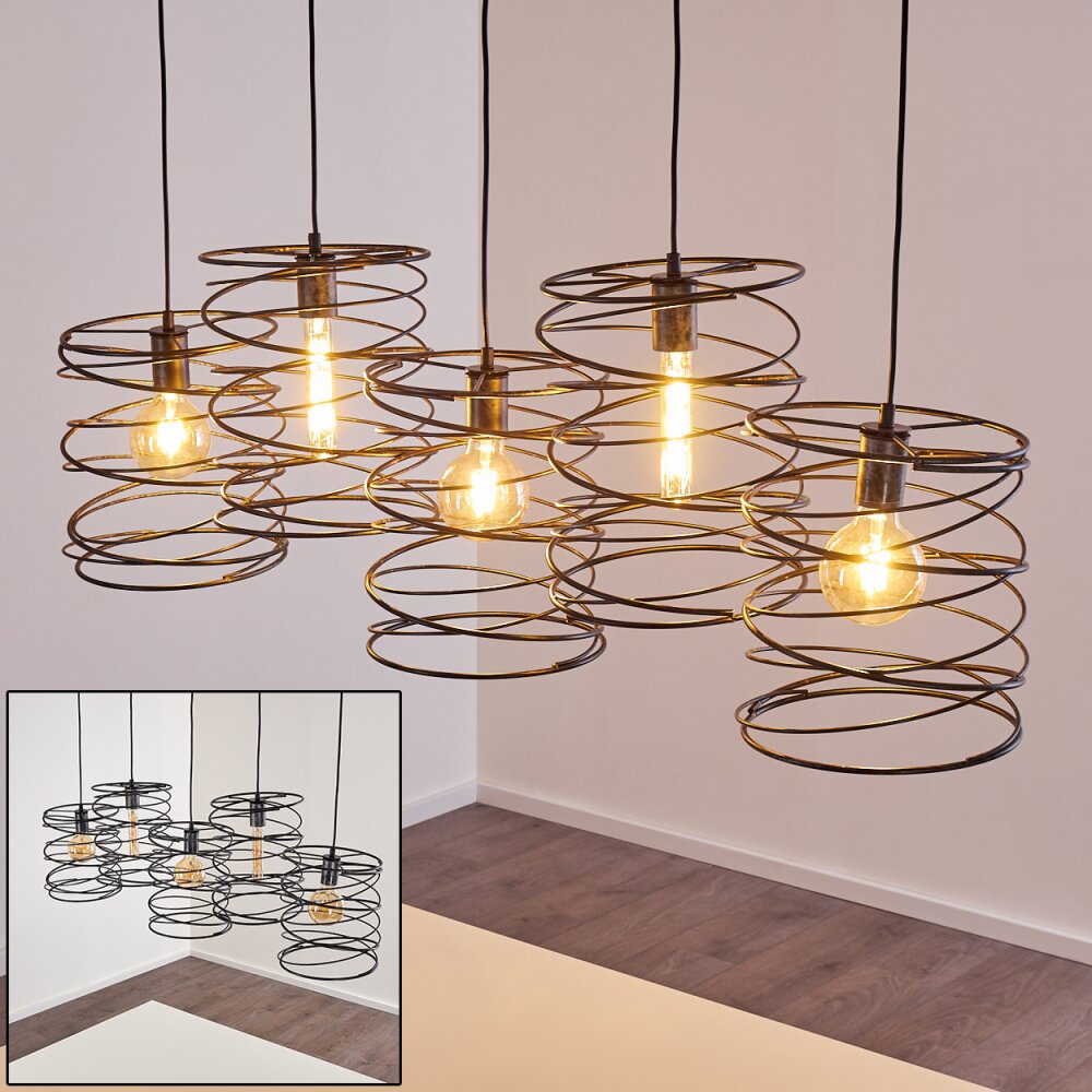 Hoenkoop Lampa Wisząca Szary, Czarny, 5-punktowe main product photo